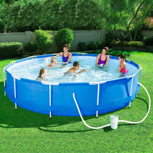 Piscina con Filtro y Estructura de Acero 6.125Lts 76cmx360cm