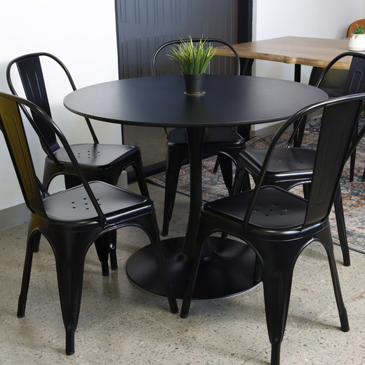 Pack De 4 Silla Metal Tolix Negro