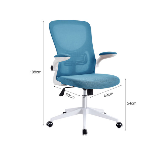 Silla de Oficina con Reposa Brazos Azul