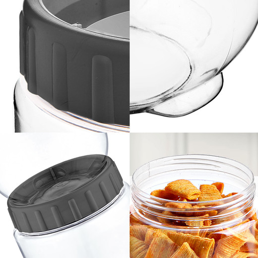 Frasco Canister Alimentos 1 Lt Gris