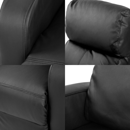 Berger Reclinable de PU Negro