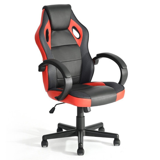 Silla Gamer PU Ergonómica - Rojo