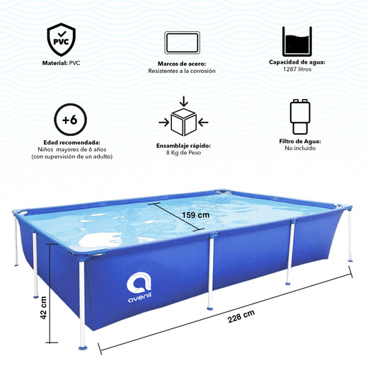 Piscina Rectangular 1287 Lt