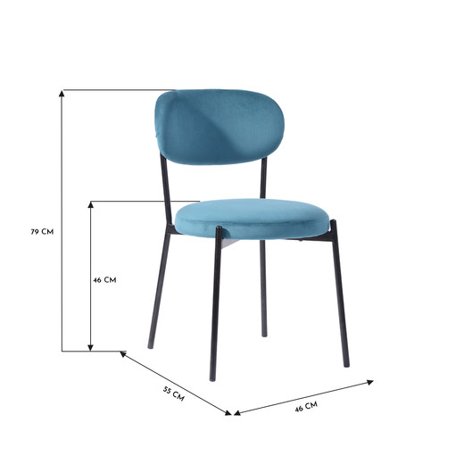Pack 2 Sillas de Comedor Blues Azul