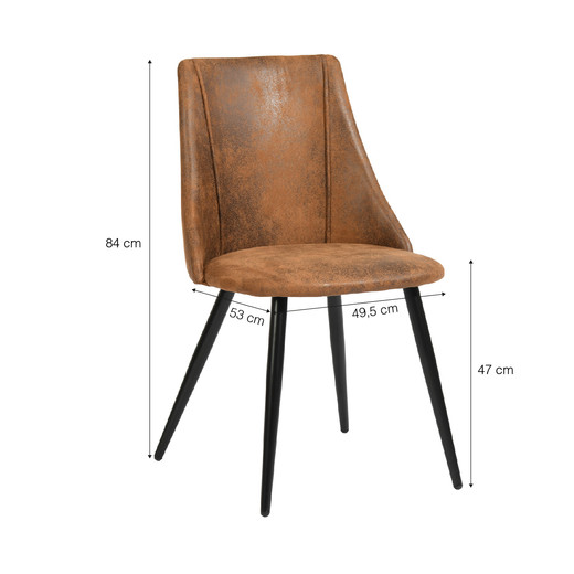 Pack 2 Sillas Comedor Moravia Café