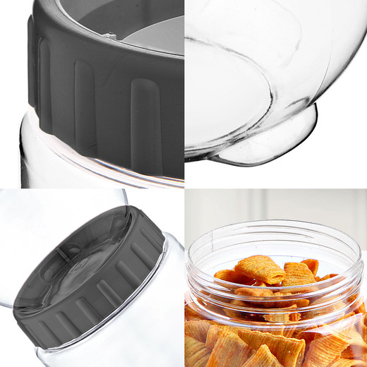 Frasco Canister Alimentos 750 Ml Gris