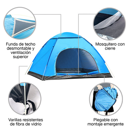 Carpa Camping 2  Personas Celeste