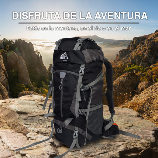 Mochila Camping 65L Negro