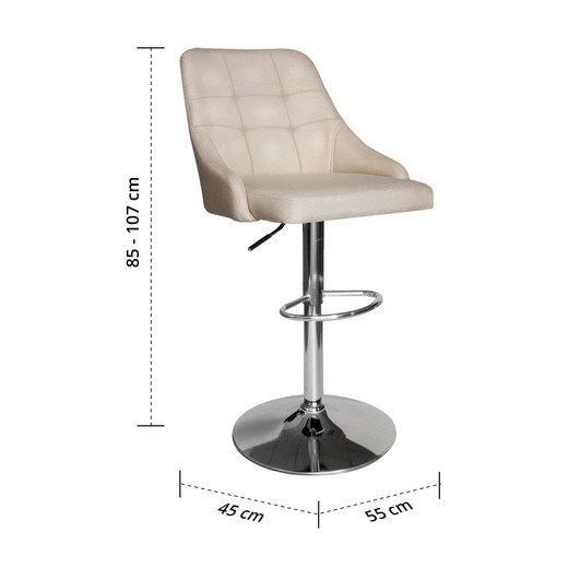 Pack 2 Pisos Bar Taburete Orion Beige