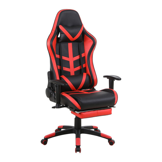 Silla Gamer Racing Reclinable 180° Reposapiés Rojo
