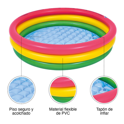 Piscina Infantil Redonda 95 L 22x100 cm Multicolor