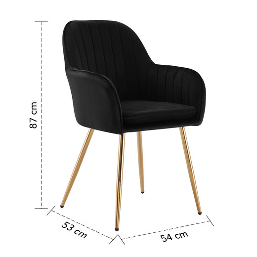 Pack 2 sillas de comedor Alessandro Negro