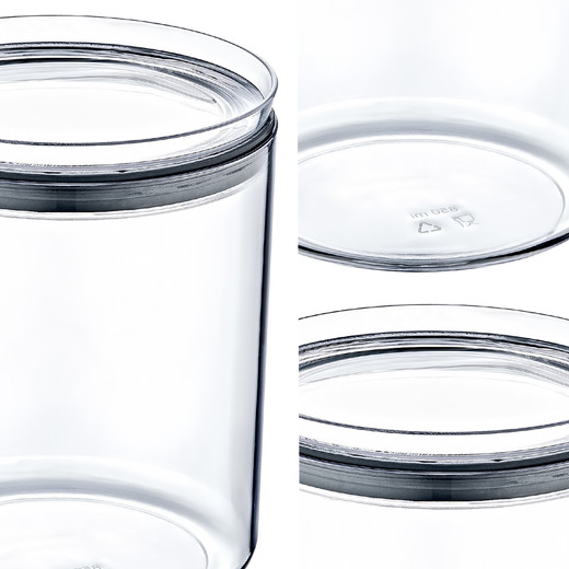 Canister Contenedor Hermético 0,85 Lt Crystal Round