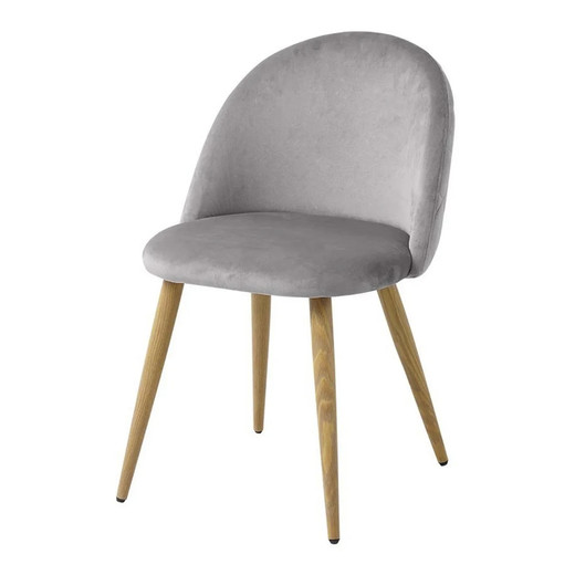 Pack 4 - Silla Terciopelo Vintage - Gris