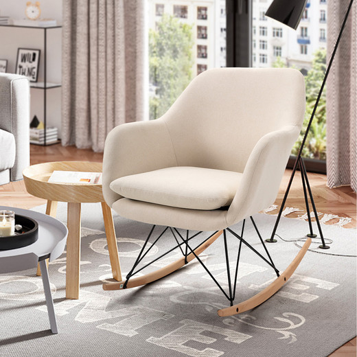 Silla Mecedora Sitial Napoles Beige