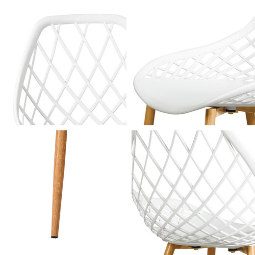 Pack 4 Sillas De Comedor Pp New Blanco