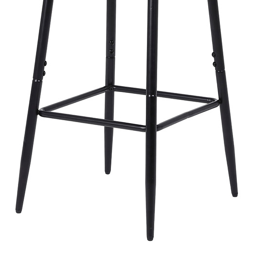 Pack 2 Pisos de Bar o Cocina Mid-Century con Respaldo Marrón