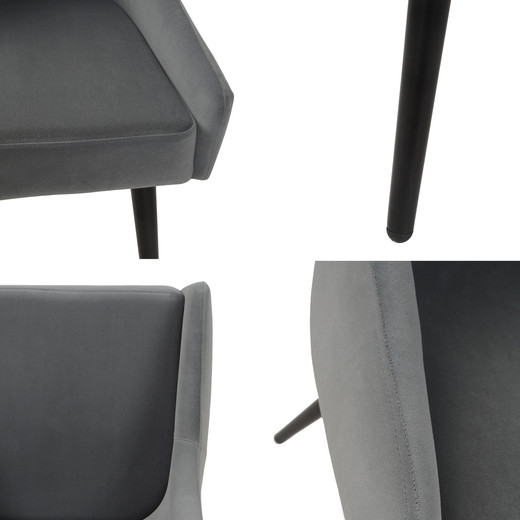 Pack 2 Sillas Comedor Jean Gris