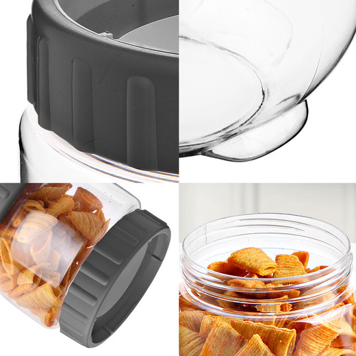 Frasco Canister Alimentos 550 Ml Gris