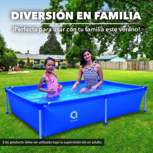 Piscina Estructural 1125 L 42x127x188 cm Celeste