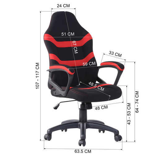 Silla Gamer Infinite Escritorio Rojo