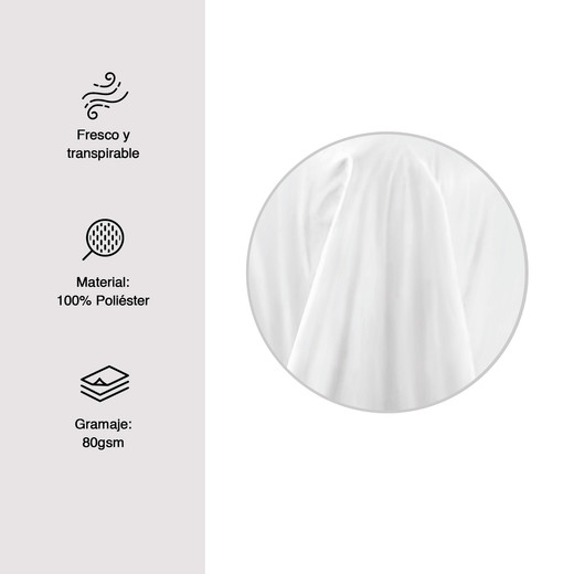 Juego de Sábanas de Microfibra King Size Blanco