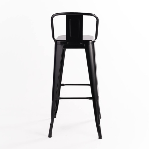 Pack 4 Piso Taburete Tolix Con Respaldo Negro