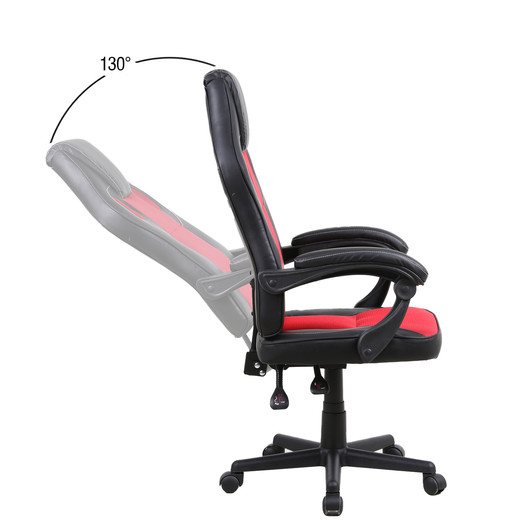 Silla Gamer Reclinable Altura Ajustable Rojo