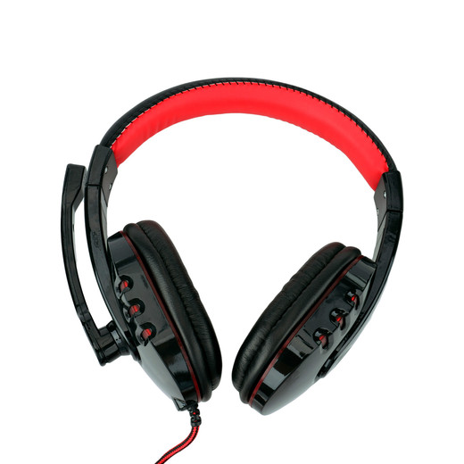 Audífonos Gamer G04L Luces Led con Micrófono Rojo