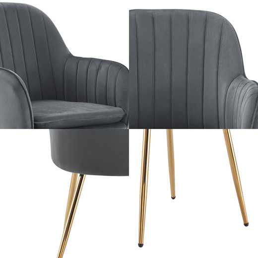 Pack 2 Sillas de Comedor Sitial Alessandro Gris