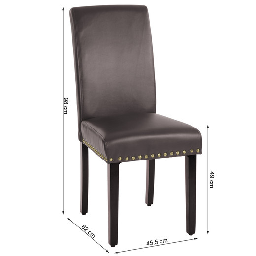 Pack 2 Sillas Comedor Génova Café Oscuro