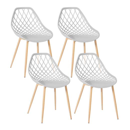 Pack 4 Sillas De Comedor Pp New Blanco