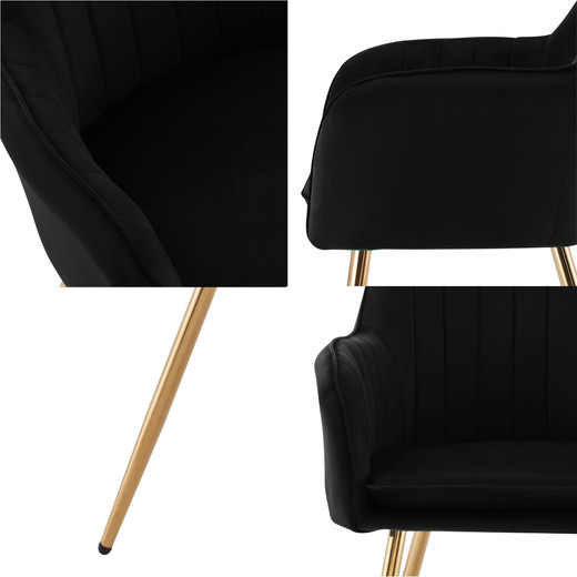 Pack 2 sillas de comedor Alessandro Negro