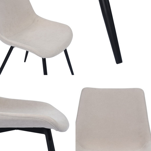 Pack 2 Sillas de Comedor Praga Beige