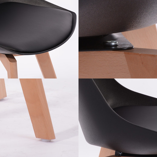 Pack 4 Sillas de Comedor Otawa Negro