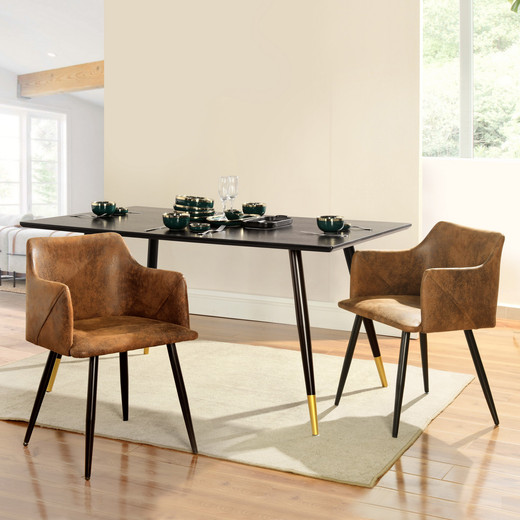Pack 2 Sillas de Comedor Elena Café