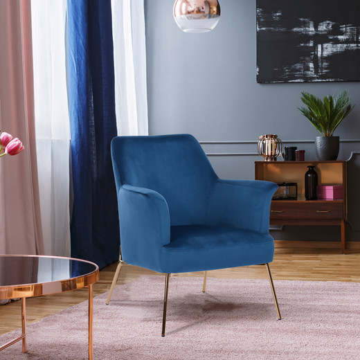 Poltrona Sitial Rose Lenglet Azul