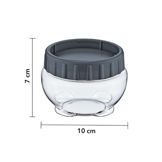 Frasco Canister Alimentos 430 Ml Gris