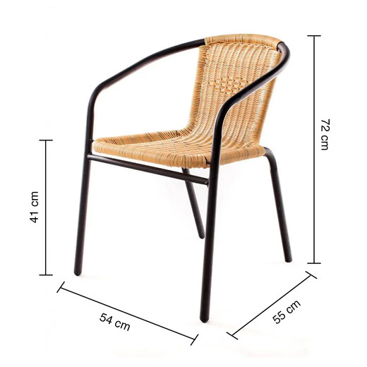 Pack 4 Sillas de Terraza Maceio Beige
