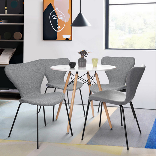 Pack 4 Sillas Comedor Sicodelia Gris