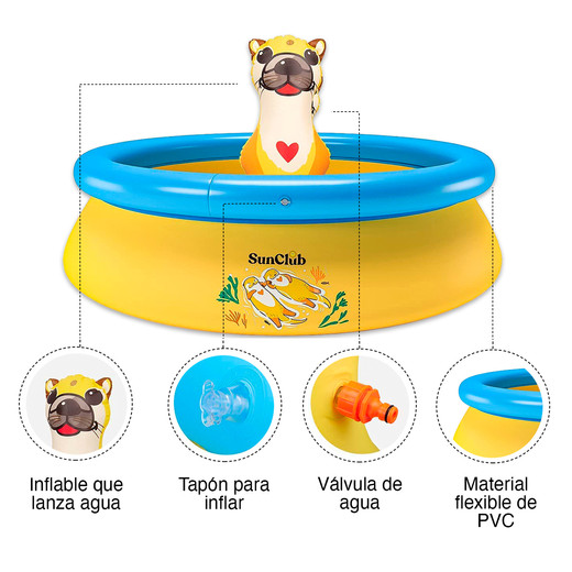 Piscina Inflable Nutria 457 L 41x150 cm Amarillo