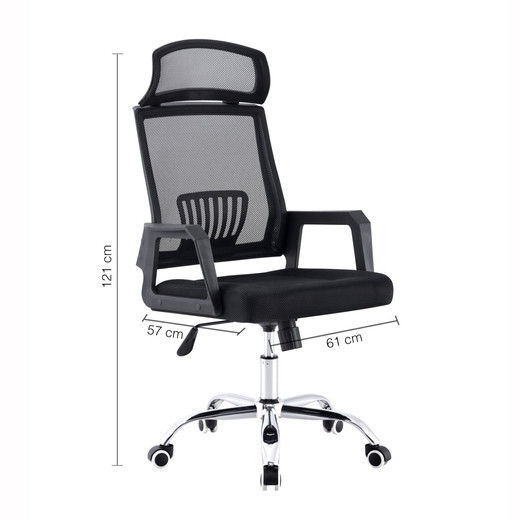Silla de Oficina Respaldo Transpirable Negro