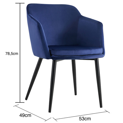 Pack 2 Sillas de Comedor Bogotá Azul