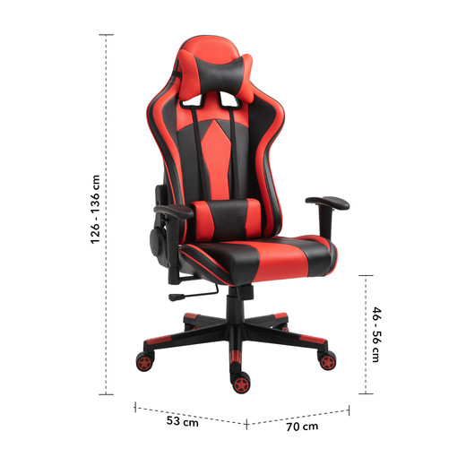 Silla Gamer Racing League Reclinable 180° Rojo
