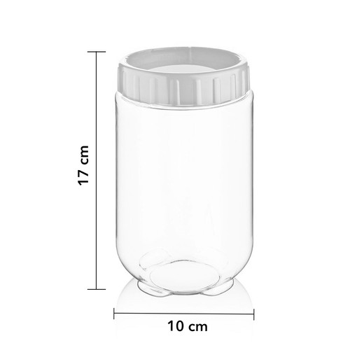Frasco Canister Alimentos 1 Lt Blanco