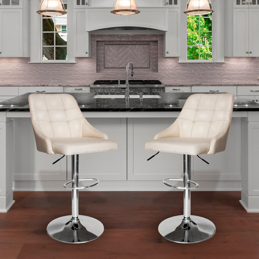 Pack 2 Pisos Bar Taburete Orion Beige