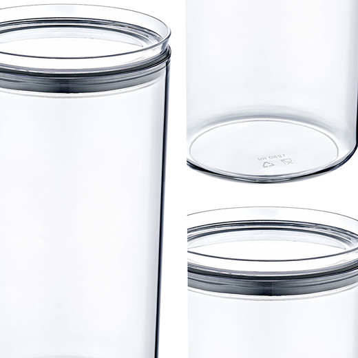 Canister Contenedor Hermético 1,6 Lt Crystal Round