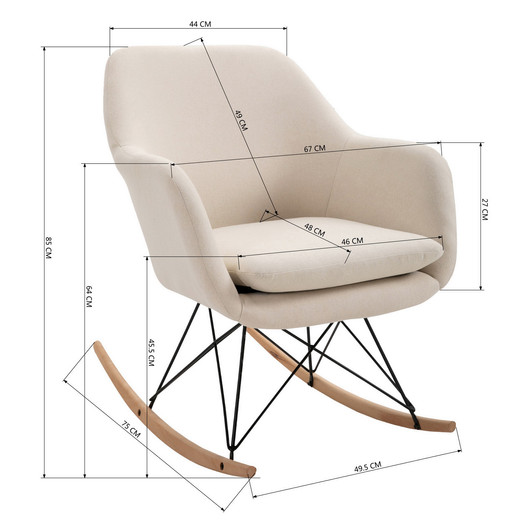 Silla Mecedora Sitial Napoles Beige