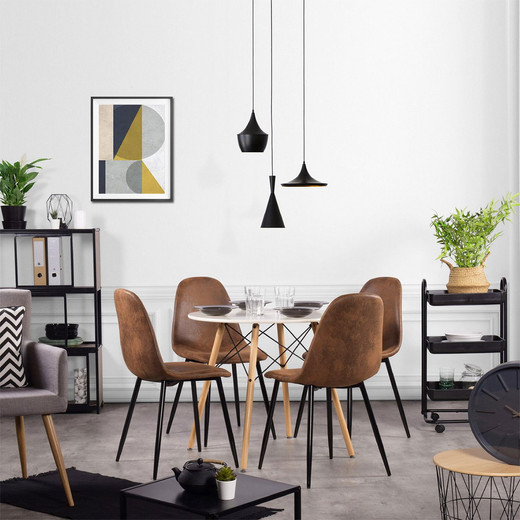 Pack 4 Sillas Comedor Charlton Vintage PU