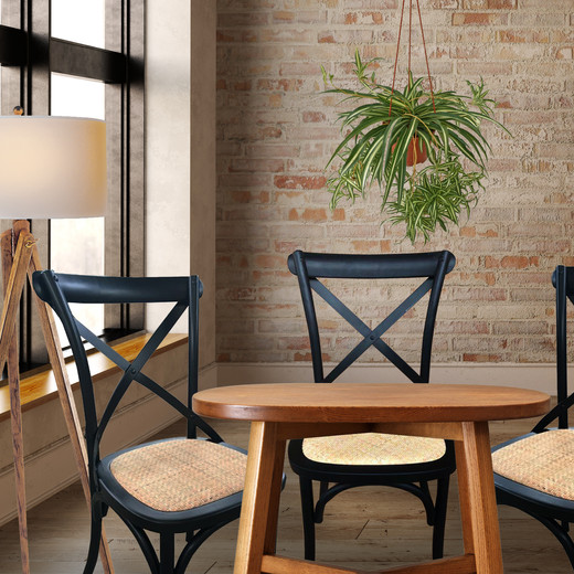 Pack 2 Sillas de Comedor Retro Negro